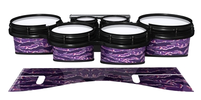 System Blue Professional Series Tenor Drum Slips - Violet Voltage Tiger Camouflage (Purple)