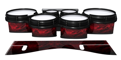 System Blue Professional Series Tenor Drum Slips - Volcano GEO Marble Fade (Red)