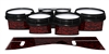 System Blue Professional Series Tenor Drum Slips - Wave Brush Strokes Red and Black (Red)