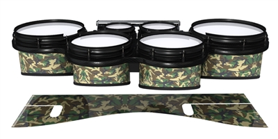 System Blue Professional Series Tenor Drum Slips - Woodland Traditional Camouflage (Neutral)