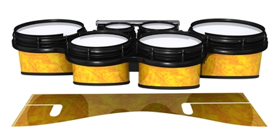 System Blue Professional Series Tenor Drum Slips - Yellow Cosmic Glass (Yellow) (Orange)