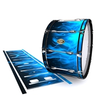 Tama Marching Bass Drum Slip - Blue Flames (Themed)