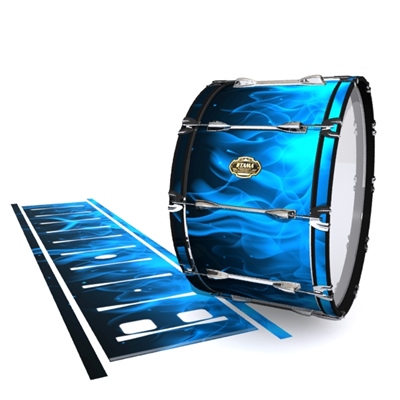 Tama Marching Bass Drum Slip - Blue Flames (Themed)