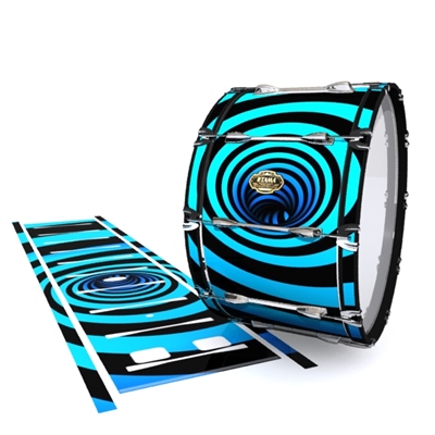 Tama Marching Bass Drum Slip - Blue Vortex Illusion (Themed)