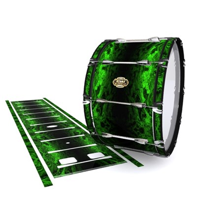 Tama Marching Bass Drum Slip - Forest GEO Marble Fade (Green)