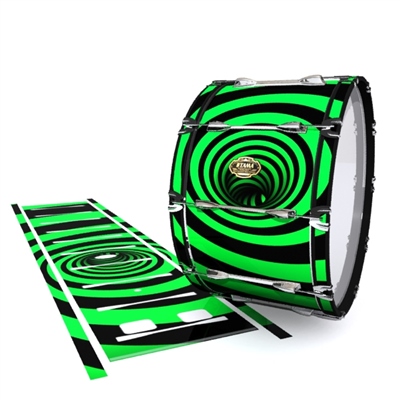 Tama Marching Bass Drum Slip - Green Vortex Illusion (Themed)