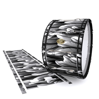Tama Marching Bass Drum Slip - Grey Feathers (Themed)