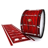 Tama Marching Bass Drum Slip - Lateral Brush Strokes Red and Black (Red)