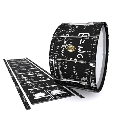 Tama Marching Bass Drum Slip - Mathmatical Equations on Black (Themed)