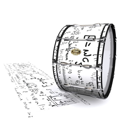 Tama Marching Bass Drum Slip - Mathmatical Equations on White (Themed)