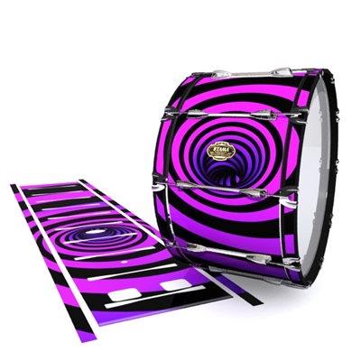 Tama Marching Bass Drum Slip - Purple Vortex Illusion (Themed)