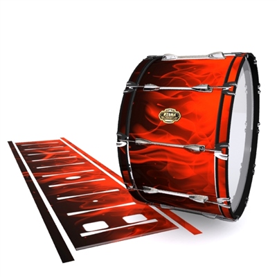 Tama Marching Bass Drum Slip - Red Flames (Themed)