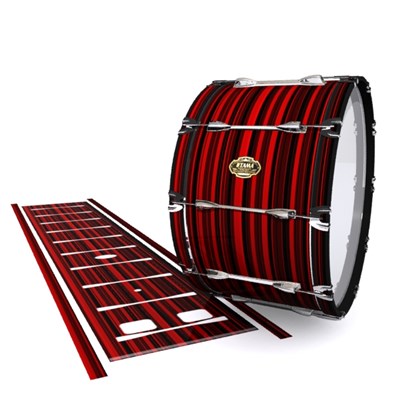 Tama Marching Bass Drum Slip - Red Horizon Stripes (Red)