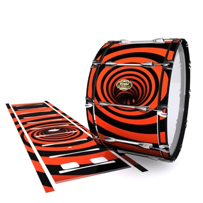 Tama Marching Bass Drum Slip - Red Vortex Illusion (Themed)