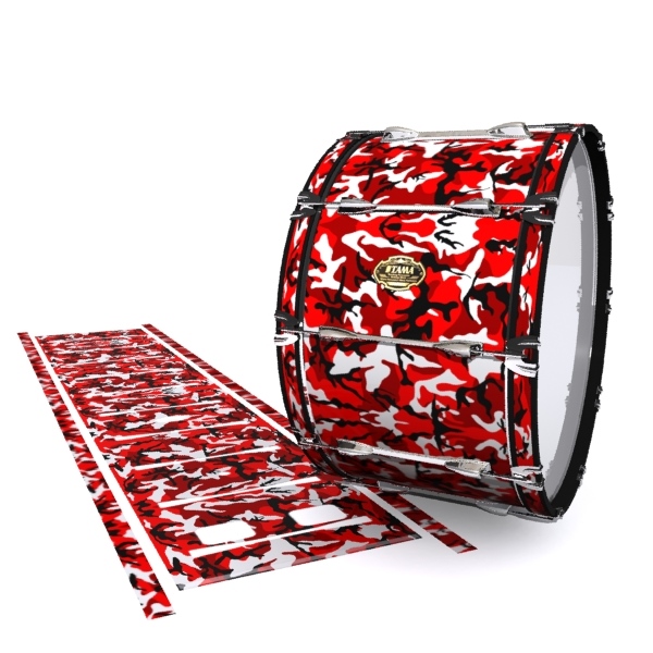 Tama Marching Bass Drum Slip - Serious Red Traditional Camouflage (Red)