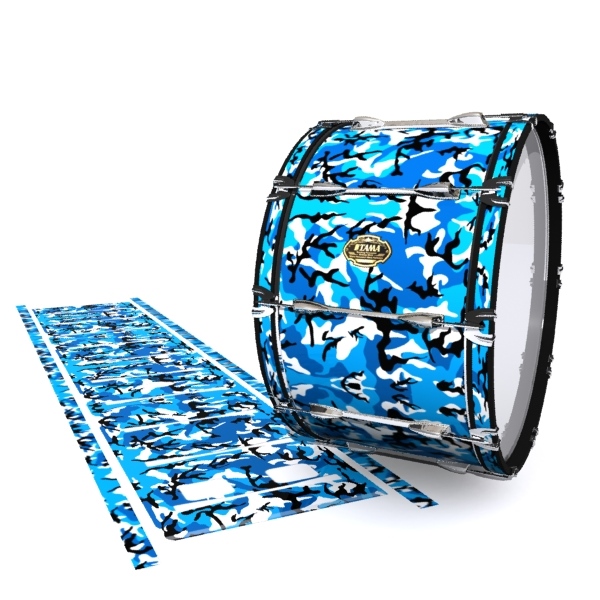 Tama Marching Bass Drum Slip - Sky Blue Traditional Camouflage (Blue)