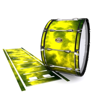 Tama Marching Bass Drum Slip - Yellow Smokey Clouds (Themed)