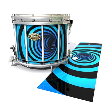 Tama Marching Snare Drum Slip - Blue Vortex Illusion (Themed)