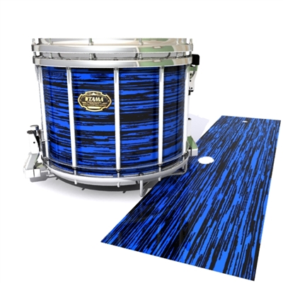 Tama Marching Snare Drum Slip - Chaos Brush Strokes Blue and Black (Blue)