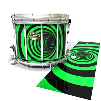 Tama Marching Snare Drum Slip - Green Vortex Illusion (Themed)