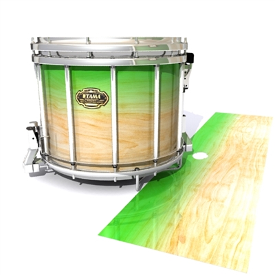 Tama Marching Snare Drum Slip - Maple Woodgrain Green Fade (Green)