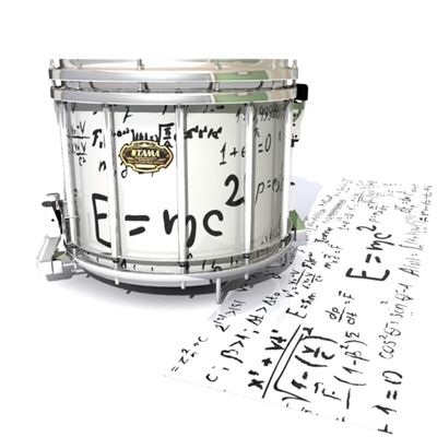 Tama Marching Snare Drum Slip - Mathmatical Equations on White (Themed)