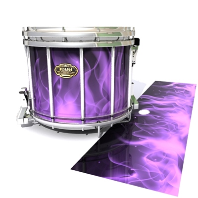 Tama Marching Snare Drum Slip - Purple Flames (Themed)