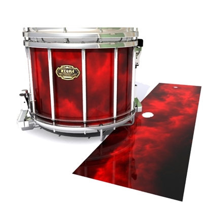 Tama Marching Snare Drum Slip - Red Smokey Clouds (Themed)