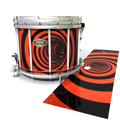 Tama Marching Snare Drum Slip - Red Vortex Illusion (Themed)