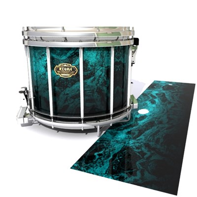 Tama Marching Snare Drum Slip - River GEO Marble Fade (Aqua)