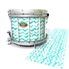 Tama Marching Snare Drum Slip - Wave Brush Strokes Aqua and White (Green) (Blue)