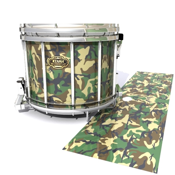 Tama Marching Snare Drum Slip - Woodland Traditional Camouflage (Neutral)