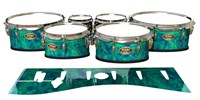 Tama Marching Tenor Drum Slips - Aqua Cosmic Glass (Aqua)