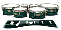 Tama Marching Tenor Drum Slips - Aqua Horizon Stripes (Aqua)