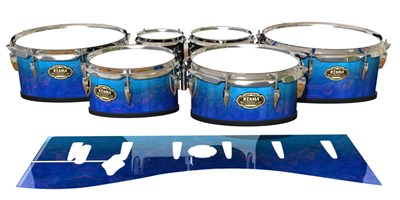 Tama Marching Tenor Drum Slips - Aquatic Blue Fade (Blue)