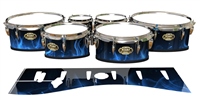 Tama Marching Tenor Drum Slips - Blue Flames (Themed)