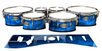 Tama Marching Tenor Drum Slips - Blue Smokey Clouds (Themed)