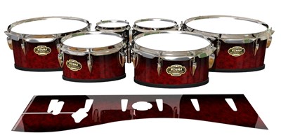 Tama Marching Tenor Drum Slips - Burning Embers (red)