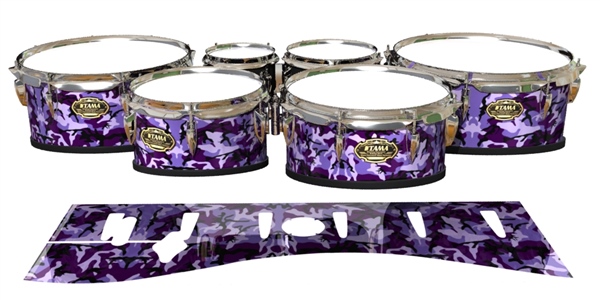 Tama Marching Tenor Drum Slips - Coastline Dusk Traditional Camouflage (Purple)