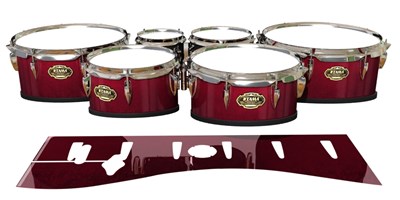 Tama Marching Tenor Drum Slips - Crimson Depth (Red)