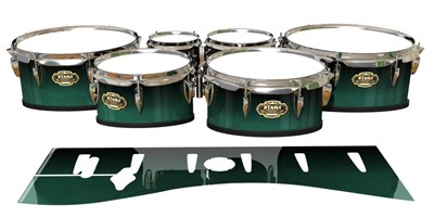 Tama Marching Tenor Drum Slips - Deep Viridian Fade (Green)