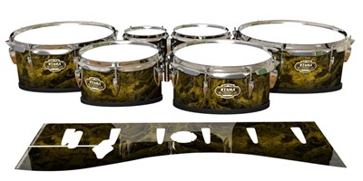 Tama Marching Tenor Drum Slips - Desert GEO Marble Fade (Yellow)