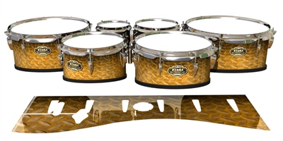 Tama Marching Tenor Drum Slips - Gold Metal Plating (Themed)