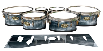 Tama Marching Tenor Drum Slips - Grey Smokey Clouds (Themed)