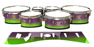 Tama Marching Tenor Drum Slips - Joker Drop Fade (Purple) (Green)