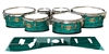 Tama Marching Tenor Drum Slips - Lateral Brush Strokes Aqua and Black (Green) (Blue)