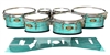 Tama Marching Tenor Drum Slips - Lateral Brush Strokes Aqua and White (Green) (Blue)