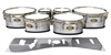Tama Marching Tenor Drum Slips - Lateral Brush Strokes Grey and White (Neutral)