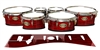 Tama Marching Tenor Drum Slips - Lateral Brush Strokes Maroon and Black (Red)