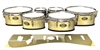 Tama Marching Tenor Drum Slips - Lateral Brush Strokes Yellow and White (Yellow)